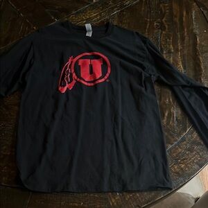 Utah Utes Long Sleeve Tee with Red Logo